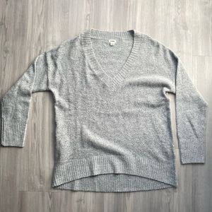 Garage Light grey oversized V-neck sweater